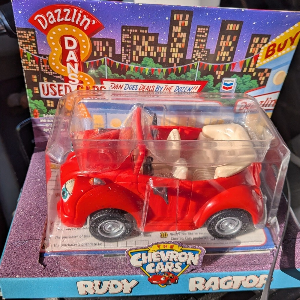 The Chevron Cars Rudy Ragtop Red Convertible 1999 Vintage Collectible Toy New